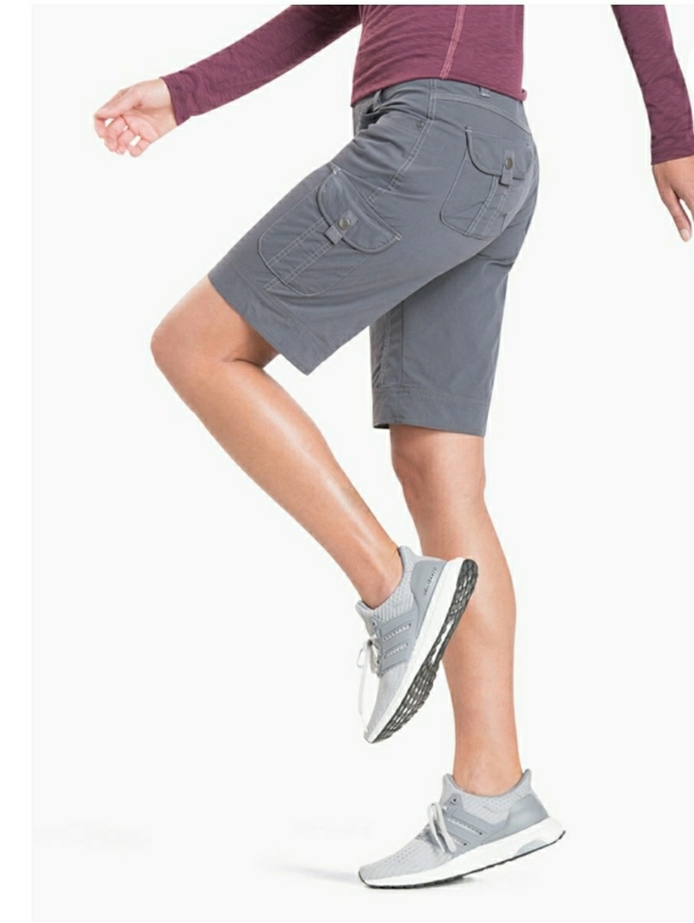 KÜHL Women's Splash Bermuda Shorts In Gray. Size: 8 - Picture 3 of 10